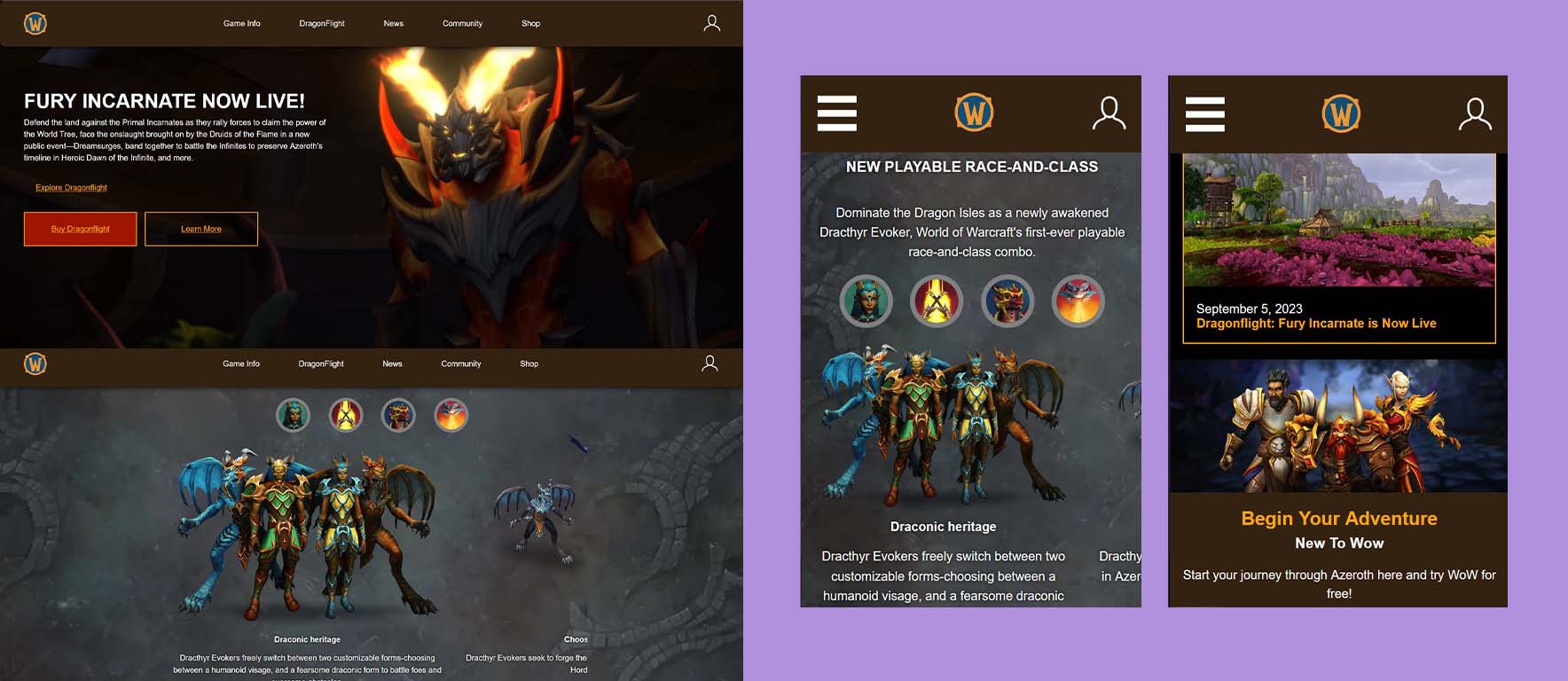 Results of homepage and dlc page of the replica website